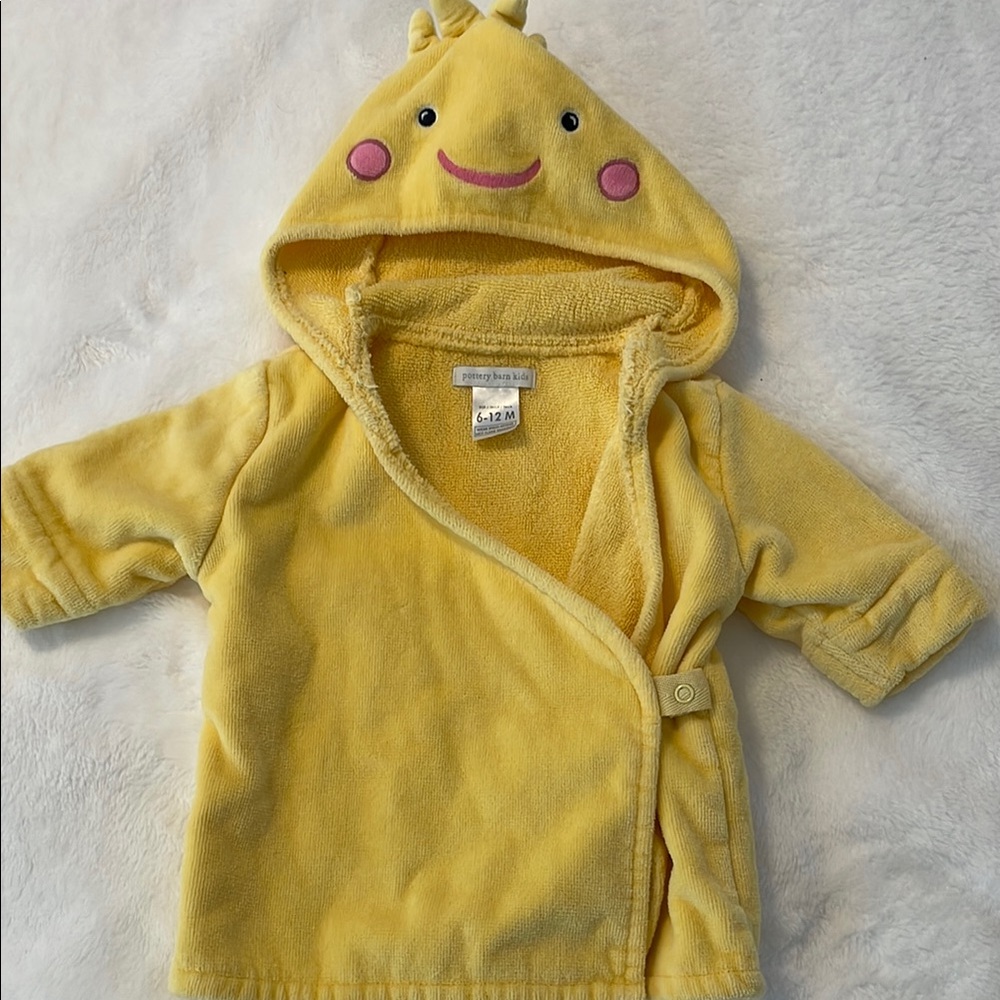 Pottery Barn Kids Hooded Baby Robe 6-12m